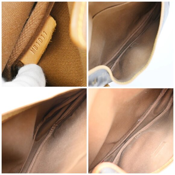 LOUIS VUITTON Logo Saumur 30 Shoulder Bag Monogram Leather Brown - Picture 11 of 16